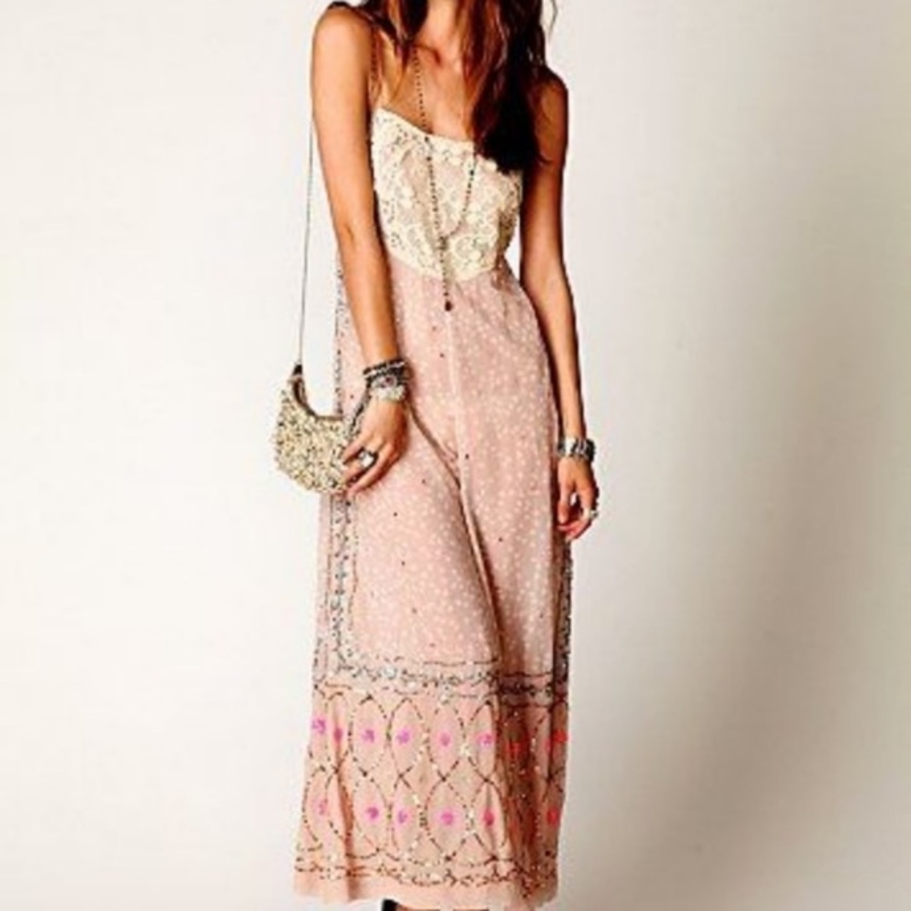 Vintage Free People X New Romantics Shanti Jumpsuit